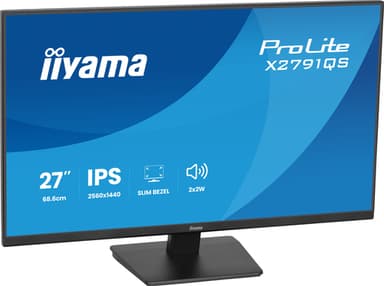 iiyama ProLite X2791QS-B1 computer monitor 68.6 cm (27") 2560 x 1440 pixels Quad HD LED Black view 5