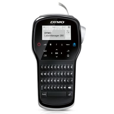 DYMO LabelManager 280 Label Maker | Rechargeable Handheld Label Printer with QWERTY Keyboard | Includes Black & White D1 Label Tape (12mm) | For Home & Office (EU Plug) view 1