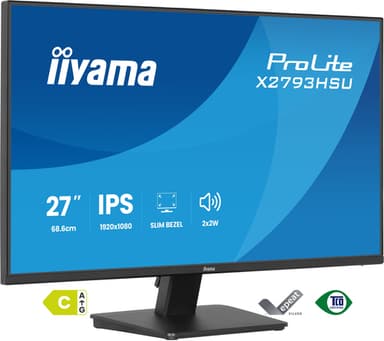 iiyama ProLite X2793HSU-B1 computer monitor 68.6 cm (27") 1920 x 1080 pixels Full HD LED Black view 1