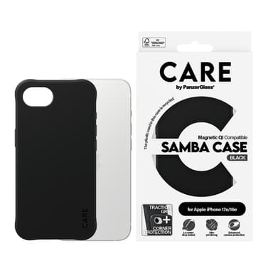PanzerGlass CARE™ by ® Samba Case Black w. Qi Compatible iPhone 17e | 16e view 2