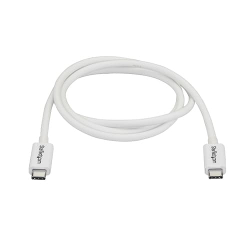 StarTech.com 3.3ft (1m) Thunderbolt 3 Cable, 20Gbps, 100W PD, 4K, Thunderbolt Certified, Compatible with Thunderbolt 4/USB 3.2/DisplayPort