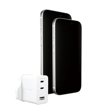 PanzerGlass empower™ by ® Turbo 70W Charger incl. 2 x USB-C + USB-A | UK Plug | Silver White view 4