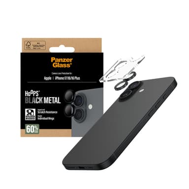 PanzerGlass ® Hoops® Camera Lens Protector Black iPhone 17 | iPhone 16 | 16 Plus Clear screen protector Apple 1 pc(s) view 5