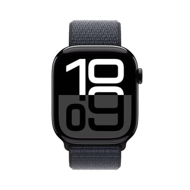 Apple Watch Series 10 GPS + Cellular 46mm Jet Black Aluminium Case with Ink Sport Loop view 2