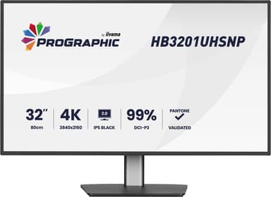 iiyama ProGraphic HB3201UHSNP-B1 computer monitor 80 cm (31.5") 3840 x 2160 pixels 4K Ultra HD Black view 1