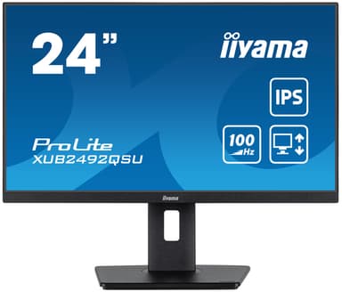 iiyama ProLite XUB2492QSU-B1 computer monitor 60.5 cm (23.8") 2560 x 1440 pixels Quad HD LED Black view 2