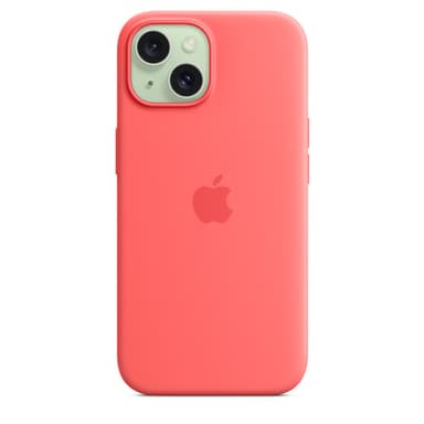 Apple iPhone 15 Silicone Case with MagSafe - Guava view 4