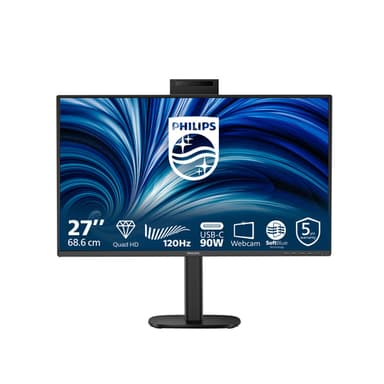 Philips 3000 series 27B2U3601H/00 computer monitor 68.6 cm (27") 2560 x 1440 pixels Quad HD LCD Black view 1