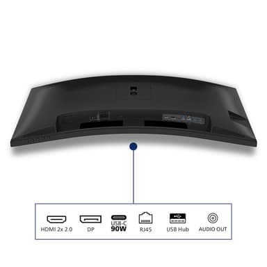Philips 3000 series 34B2U3600C/00 computer monitor 86.4 cm (34") 3440 x 1440 pixels Wide Quad HD LCD Black view 6