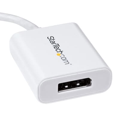StarTech.com USB C to DisplayPort Adapter - 4K 60Hz/8K 30Hz - USB Type-C to DP 1.4 HBR2 Adapter Dongle - Compact USB-C (DP Alt Mode) Monitor Video Converter - Thunderbolt 3 Compatible - White view 2