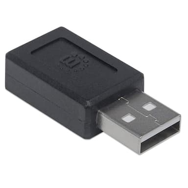 Manhattan USB-C to USB-A Adapter, Female to Male, 480 Mbps (USB 2.0), Hi-Speed USB, Black, Lifetime Warranty view 2