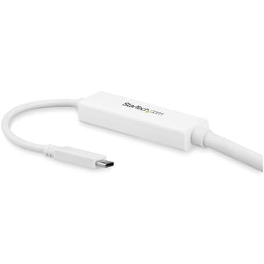 StarTech.com 9.8ft/3m USB C to DisplayPort 1.2 Cable 4K 60Hz - USB-C to DisplayPort Adapter Cable HBR2 - USB Type-C DP Alt Mode to DP Monitor Video Cable - Works w/ Thunderbolt 3 - White view 3