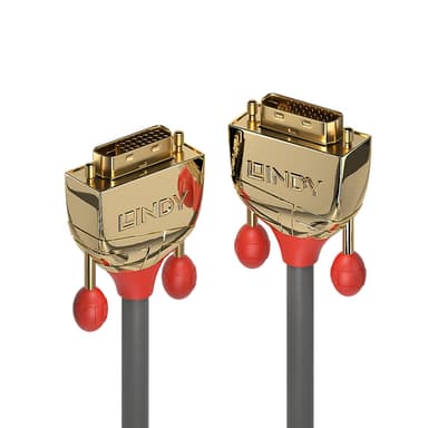 Lindy 2m DVI-D Dual Link Cable, Gold Line view 1