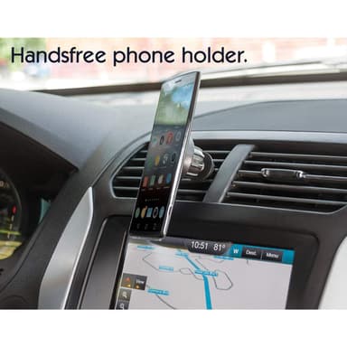 Manhattan Magnetic Car Air-Vent Phone Mount, Adjustable Clip-on, Quick Attach and Release, Non-Skid Pad, Black, Lifetime Warranty view 6