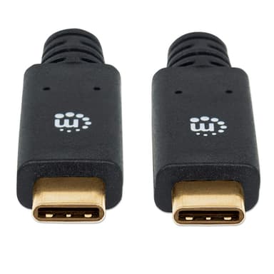 Manhattan USB-C to USB-C Cable, 2m, Male to Male, Black, 5 Gbps (USB 3.2 Gen1 aka USB 3.0), 3A (fast charging), SuperSpeed USB, Lifetime Warranty, Equivalent to USB315CC2M view 3