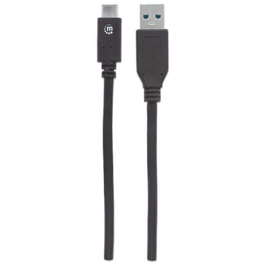 Manhattan USB-C to USB-A Cable, 1m, Male to Male, 10 Gbps (USB 3.2 Gen2 aka USB 3.1), 3A (fast charging), SuperSpeed+ USB, Black, Lifetime Warranty, Equivalent to USB31AC1M view 4