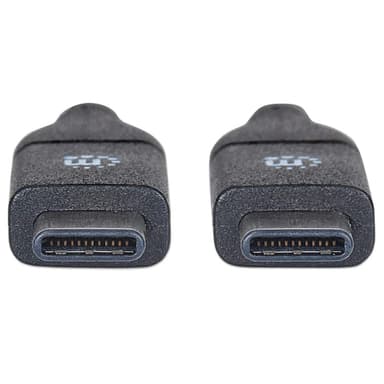 Manhattan USB-C to USB-C Cable, 50cm, Male to Male, Black, 10 Gbps (USB 3.2 Gen2 aka USB 3.1), 3A (fast charging), SuperSpeed+ USB, Lifetime Warranty, Equivalent to USB31CC50CM view 3