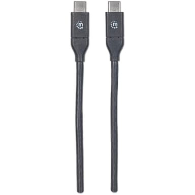 Manhattan USB-C to USB-C Cable, 50cm, Male to Male, Black, 10 Gbps (USB 3.2 Gen2 aka USB 3.1), 3A (fast charging), SuperSpeed+ USB, Lifetime Warranty, Equivalent to USB31CC50CM view 4