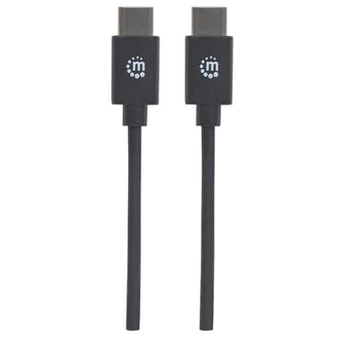 Manhattan USB-C to USB-C Cable, 1m, Male to Male, 480 Mbps (USB 2.0), 3A (fast charging), Hi-Speed USB, Black, Lifetime Warranty, Equivalent to USB2CC1M view 4