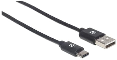 Manhattan USB-C to USB-A Cable, 3m, Male to Male, 480 Mbps (USB 2.0), Hi-Speed USB, Black, Lifetime Warranty view 2