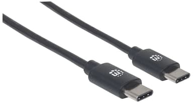 Manhattan USB-C to USB-C Cable, 2m, Male to Male, Black, 480 Mbps (USB 2.0), 3A, Hi-Speed USB, Lifetime Warranty, Equivalent to USB2CC2M view 2