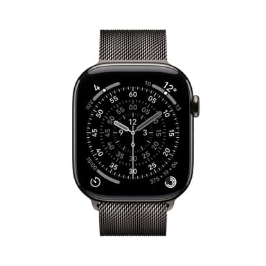 Apple Watch Series 11 GPS + Cellular 46mm Slate Titanium Case with Slate Milanese Loop - S/M view 2