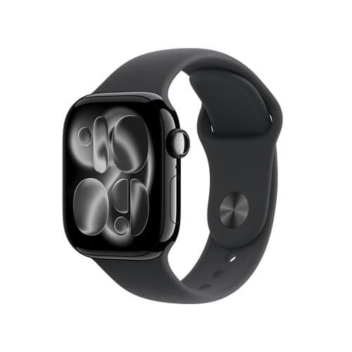 Apple Watch Series 11 GPS 42mm Jet Black Aluminium Case with Black Sport Band - M/L