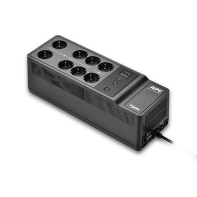 APC Back-UPS, 500VA/300W Floor/Wall Mount, 230V, 8x CEE 7/3 Schuko outlets, USB Type A Port, User Replaceable Battery view 2