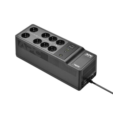 APC Back-UPS, 1050VA/600W Floor/Wall Mount, 230V, 8x Schuko CEE 7/3 outlets, USB Type A+C Port, User Replaceable Battery view 2