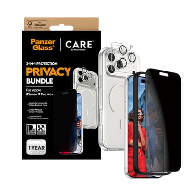 PanzerGlass ® | CARE by ® 3-in-1 Flagship Privacy Bundle iPhone 17 Pro Max Clear screen protector Apple 1 pc(s) view 6