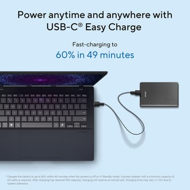 ASUS Vivobook 14 X1407CA-LY086W Intel Core Ultra 5 225H Laptop 35.6 cm (14") WUXGA 16 GB DDR5-SDRAM 512 GB SSD Wi-Fi 6 (802.11ax) Windows 11 Home Gold view 13