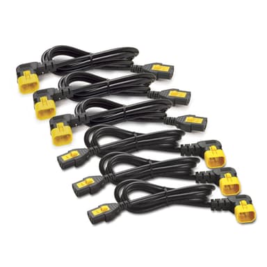 APC Power Cord Kit (6 ea), Locking, C13 to C14 (90 Degree), 1.2m view 1