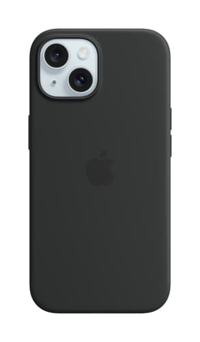 Apple iPhone 15 Silicone Case with MagSafe - Black view 2
