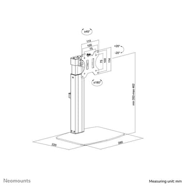 Neomounts FPMA-D865BLACK Monitor stand 10-32" - gas spring view 18
