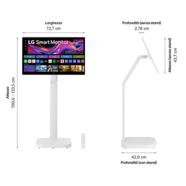 LG 32U889SA-W computer monitor 80 cm (31.5") 3840 x 2160 pixels 4K Ultra HD LCD Touchscreen White view 8