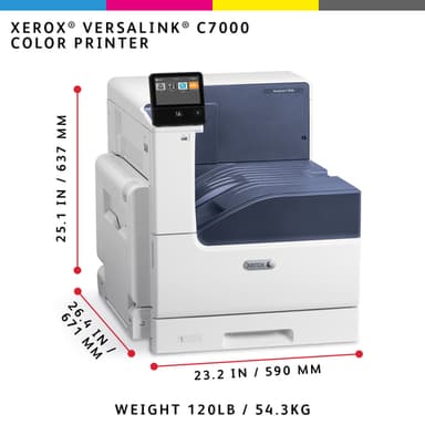 Xerox VersaLink C7000 A3 35/35 ppm Duplex Printer Adobe PS3 PCL5e/6 2 Trays Total 620 sheets view 26