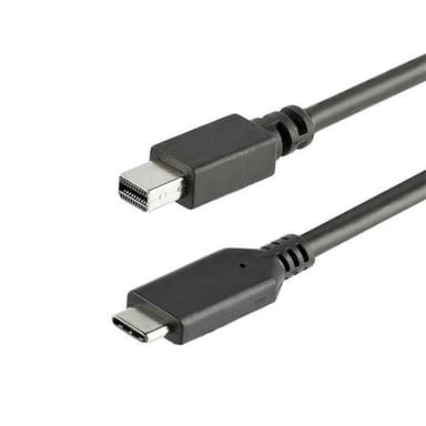 StarTech.com 1 m (3.3 ft.) USB-C to Mini DisplayPort Cable - 4K 60Hz - Black view 1