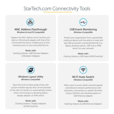 StarTech.com USB C Multiport Adapter with HDMI, VGA, Gigabit Ethernet & USB 3.0 - USB C to 4K HDMI or 1080p VGA Display Mini Dock Hub - USB Type-C Travel Docking Station for USB-C Laptops view 6