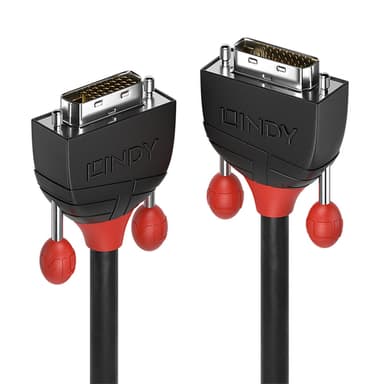 Lindy 2m DVI-D Dual Link Cable, Black Line view 1