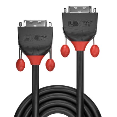 Lindy 2m DVI-D Dual Link Cable, Black Line view 2