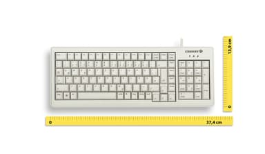 CHERRY XS G84-5200 keyboard Office USB + PS/2 AZERTY French Grey view 3