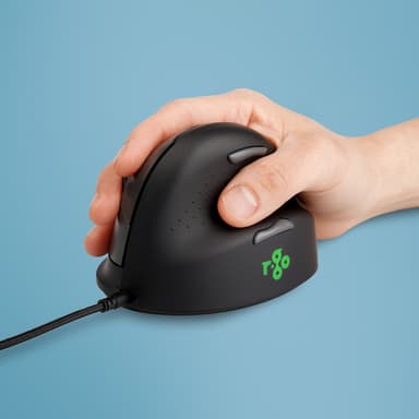 R-Go Tools Ergonomic mouse R-Go HE Break with break software, medium (hand size 165-185 mm), right-handed, Wired, black view 1