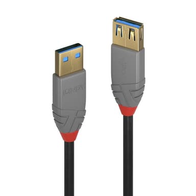Lindy 1m USB 3.2 Type A Extension Cable, 5Gbps, Anthra Line view 1