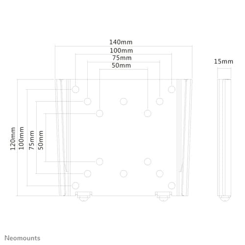 Neomounts FPMA-W25 Monitor/TV mount wall 10-30" - ultra-flat