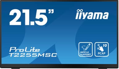iiyama ProLite T2255MSC-B1 computer monitor 54.6 cm (21.5") 1920 x 1080 pixels Full HD LCD Touchscreen Black view 2