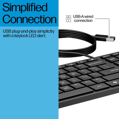 HP Wired Desktop 320K Keyboard view 4