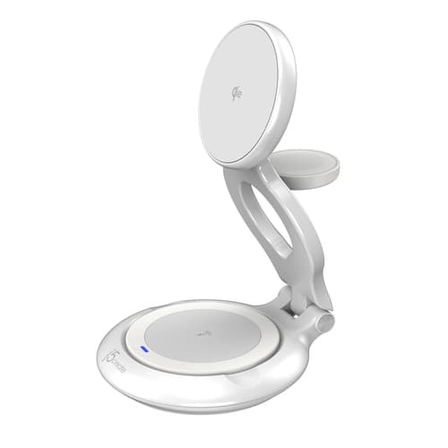 j5create Qi2 3-in-1 Magnetic Foldable Wireless Charging Station
