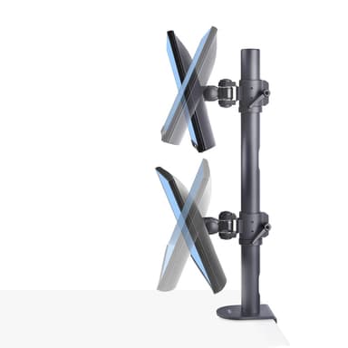 StarTech.com Desk Mount For 2x Vertically Stacked Monitors, Dual 49", Total 70lb (32kg), C-Clamp, Quick-Release VESA System, Widescreen 16:9/Ultrawide 32:9, TAA view 4