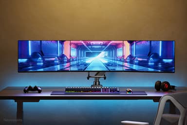 Neomounts NM-D775DX3BLACK Monitor arm 17-27" - gas spring - Topfix - 180°-stop view 18
