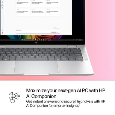 HP EliteBook X Flip G1i Next Gen AI PC Wolf Pro Security Edition Copilot+ PC Intel Core Ultra 7 258V Hybrid (2-in-1) 35.6 cm (14") Touchscreen 2.5K 32 GB LPDDR5x-SDRAM 1 TB SSD Wi-Fi 7 (802.11be) Windows 11 Pro Silver view 14